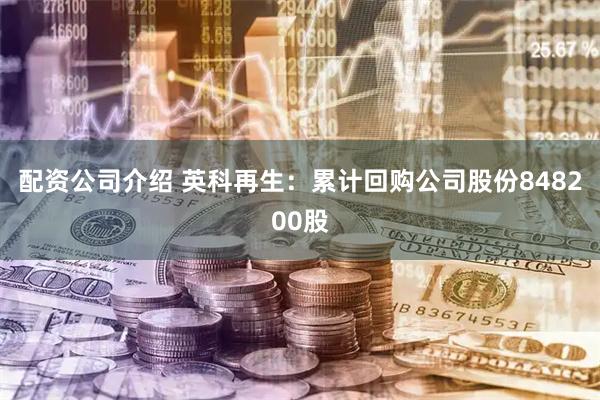 配资公司介绍 英科再生：累计回购公司股份848200股